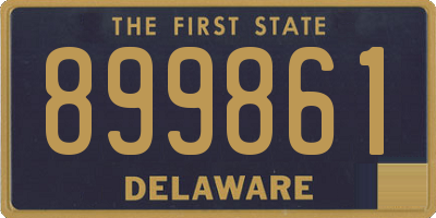 DE license plate 899861
