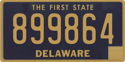 DE license plate 899864