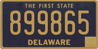 DE license plate 899865