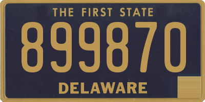 DE license plate 899870