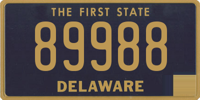 DE license plate 89988
