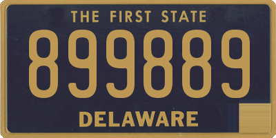 DE license plate 899889