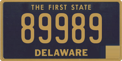 DE license plate 89989