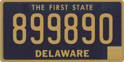 DE license plate 899890