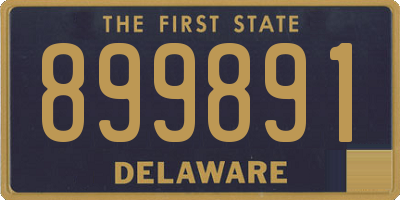 DE license plate 899891