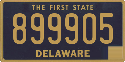 DE license plate 899905