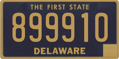 DE license plate 899910