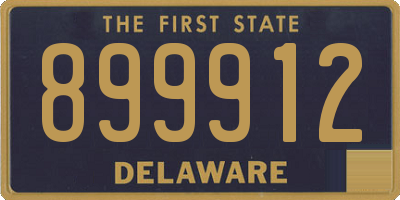 DE license plate 899912