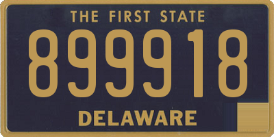DE license plate 899918