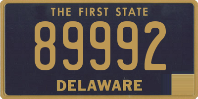 DE license plate 89992