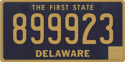 DE license plate 899923