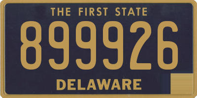 DE license plate 899926