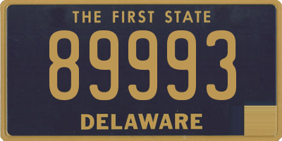 DE license plate 89993