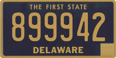 DE license plate 899942