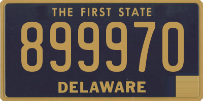 DE license plate 899970