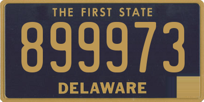 DE license plate 899973