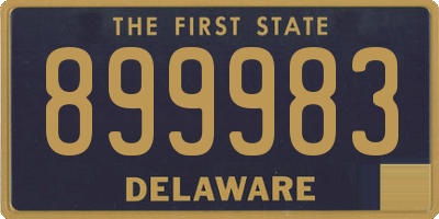 DE license plate 899983