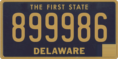 DE license plate 899986