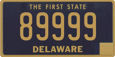 DE license plate 89999