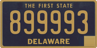 DE license plate 899993
