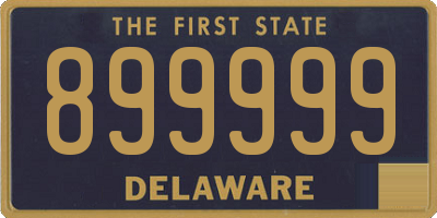 DE license plate 899999