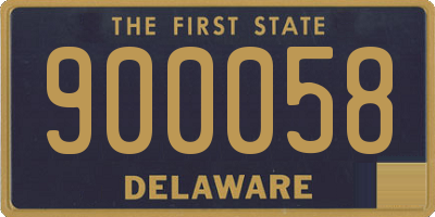 DE license plate 900058