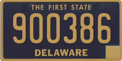 DE license plate 900386