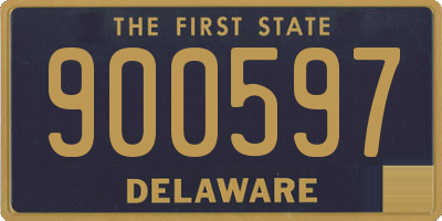 DE license plate 900597