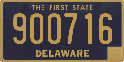 DE license plate 900716