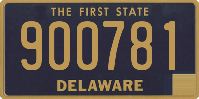 DE license plate 900781