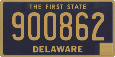 DE license plate 900862