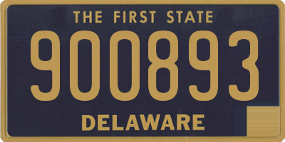 DE license plate 900893