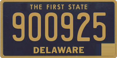 DE license plate 900925