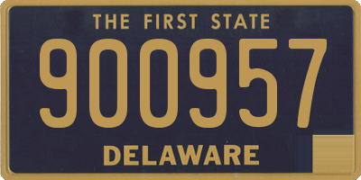 DE license plate 900957