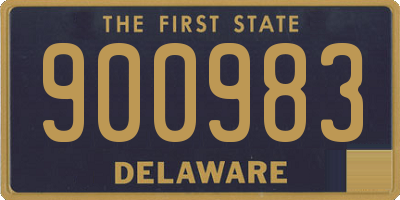 DE license plate 900983