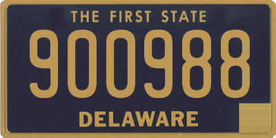 DE license plate 900988