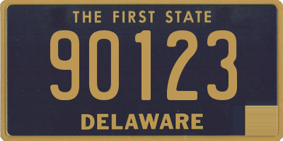 DE license plate 90123