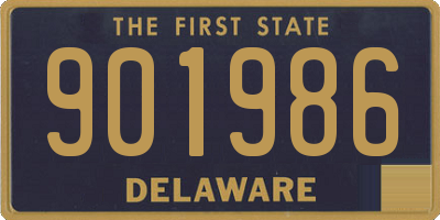 DE license plate 901986