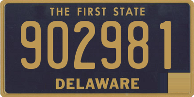 DE license plate 902981
