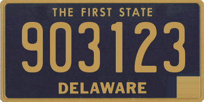 DE license plate 903123