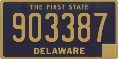 DE license plate 903387