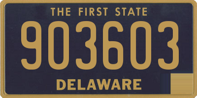 DE license plate 903603