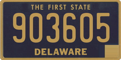 DE license plate 903605