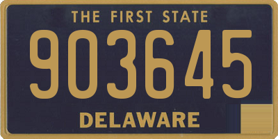 DE license plate 903645