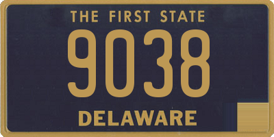 DE license plate 9038