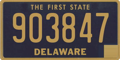 DE license plate 903847