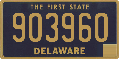 DE license plate 903960