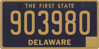 DE license plate 903980