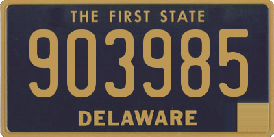 DE license plate 903985