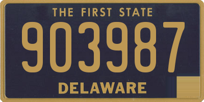 DE license plate 903987